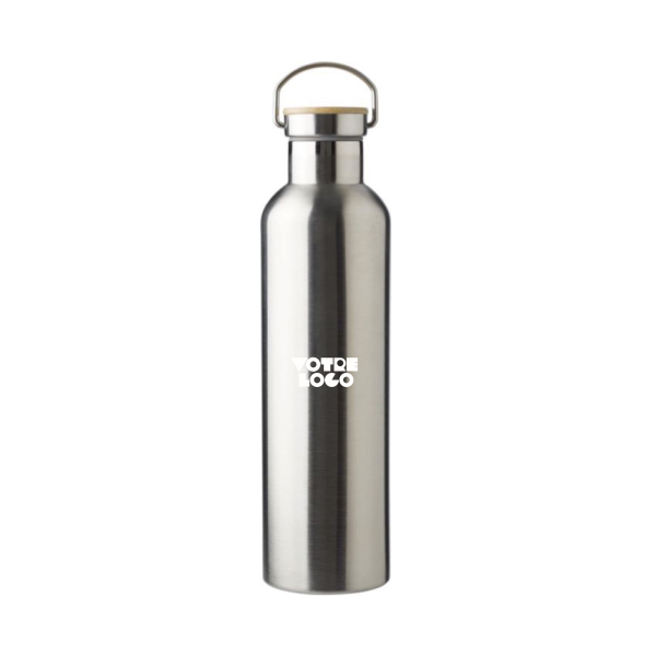 Bouteille double paroi de 1000ml en acier inoxydable personnalisable