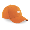 Casquette blanche et orange personnalisable