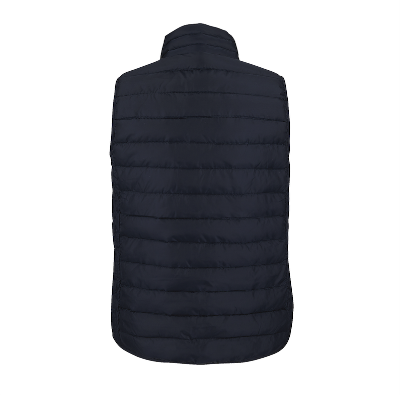 Doudoune-femme-sans-manches-bleue-marine-personnalisable Doudoune sans manches femme personnalisable