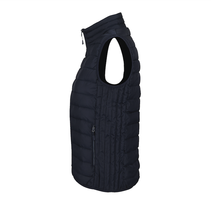 Doudoune-sans-manches-bleue-marine-personnalisable Doudoune sans manches femme personnalisable