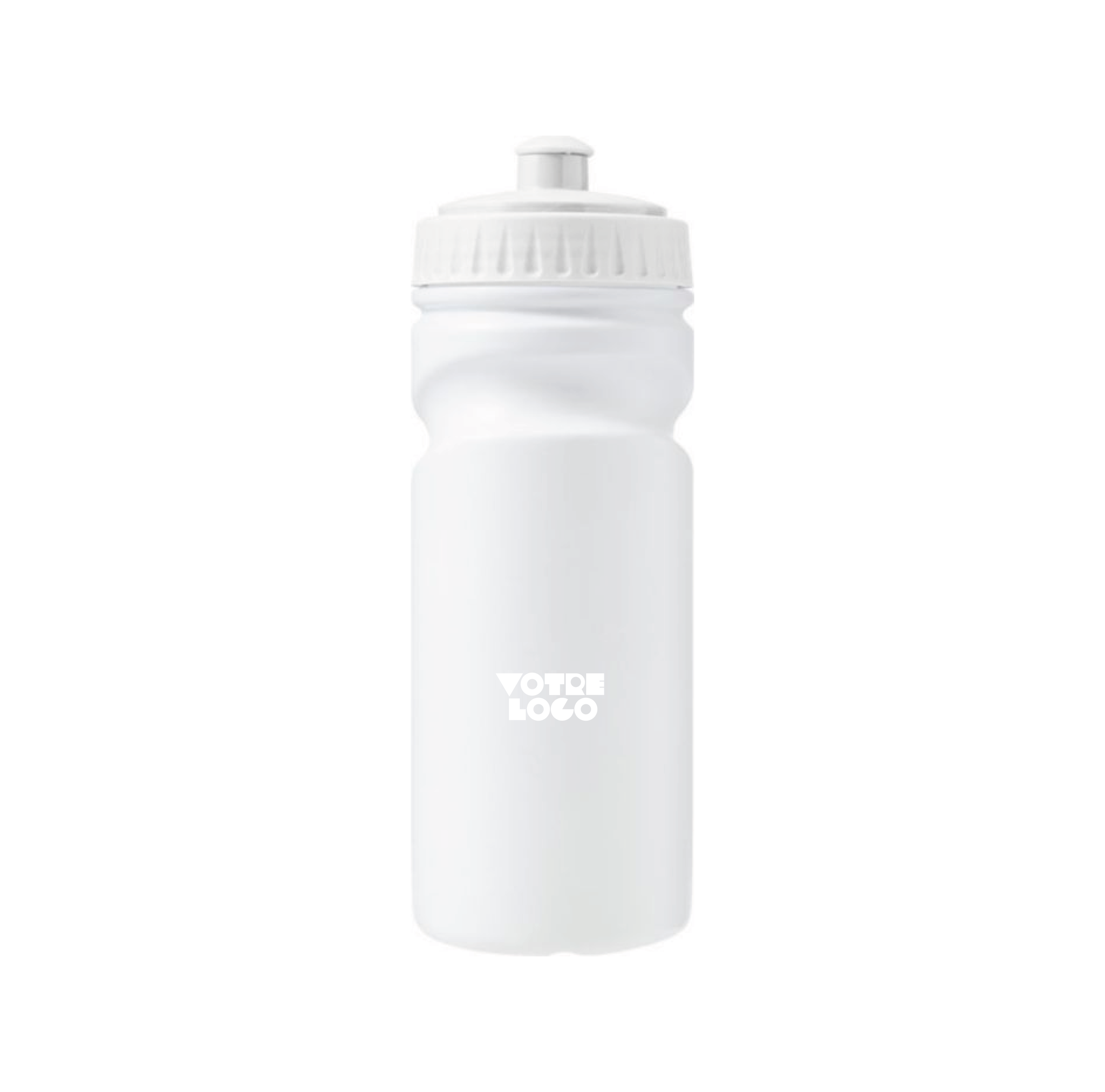 Gourde-500ml-blanc-personnalisable Gourde de 500 ml en plastique recyclé personnalisable