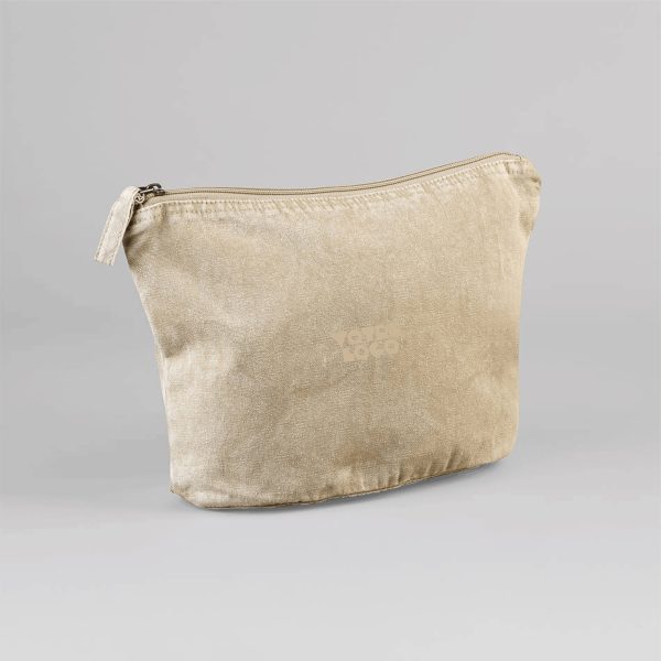 Pochette en coton recyclé délavé 340 g/m² personnalisable