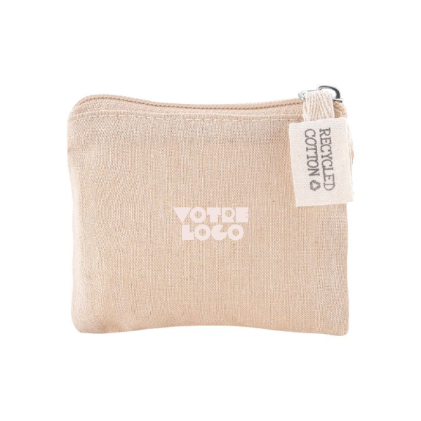 Porte-monnaie en coton recyclé 140gr/m2