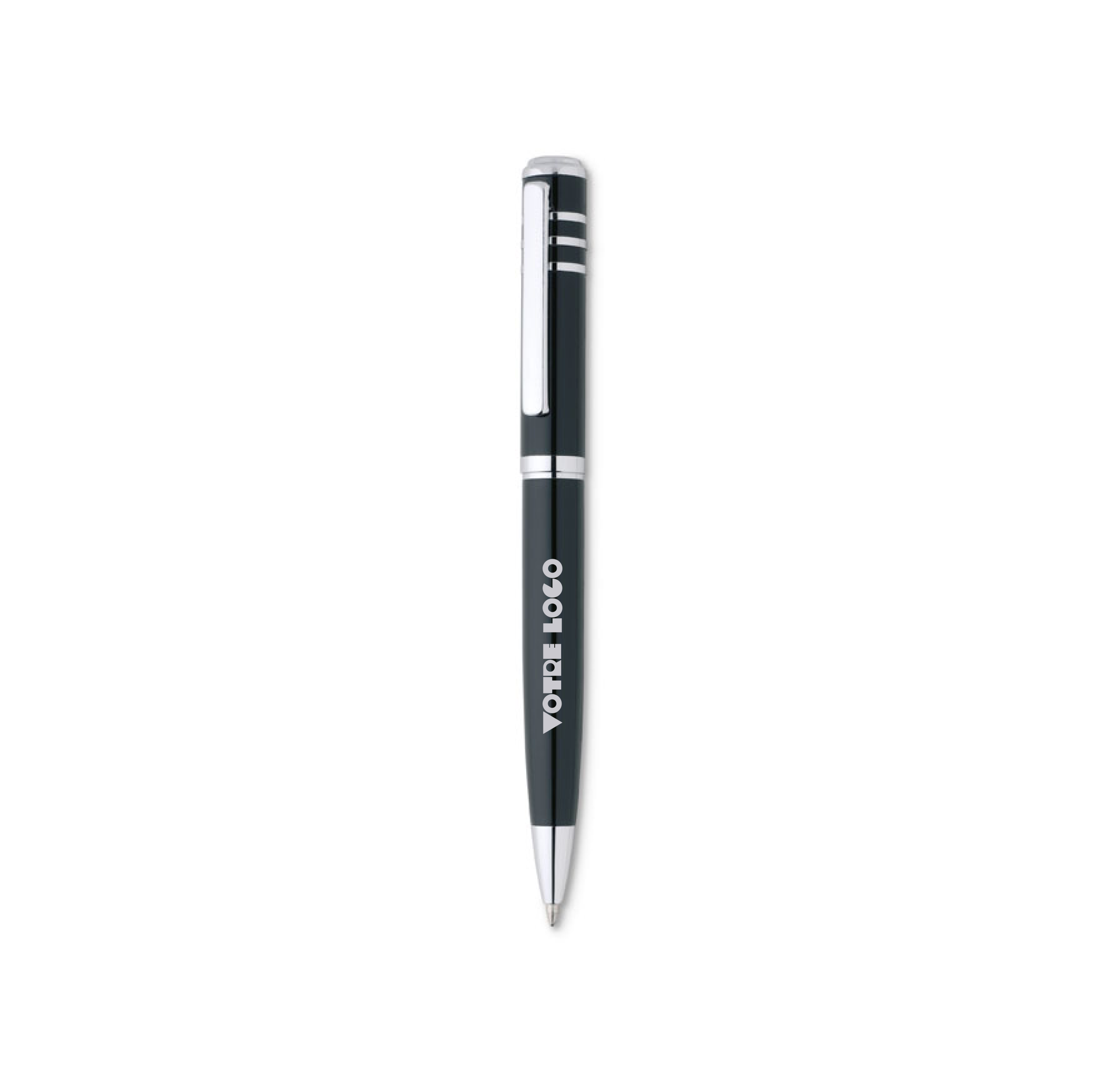 Stylo-bille-noir-coffret-personnalisable Stylo bille personnalisable