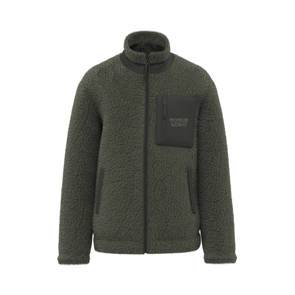 Veste écoresponsable en sherpa unisexe 480 g/m² personnalisable