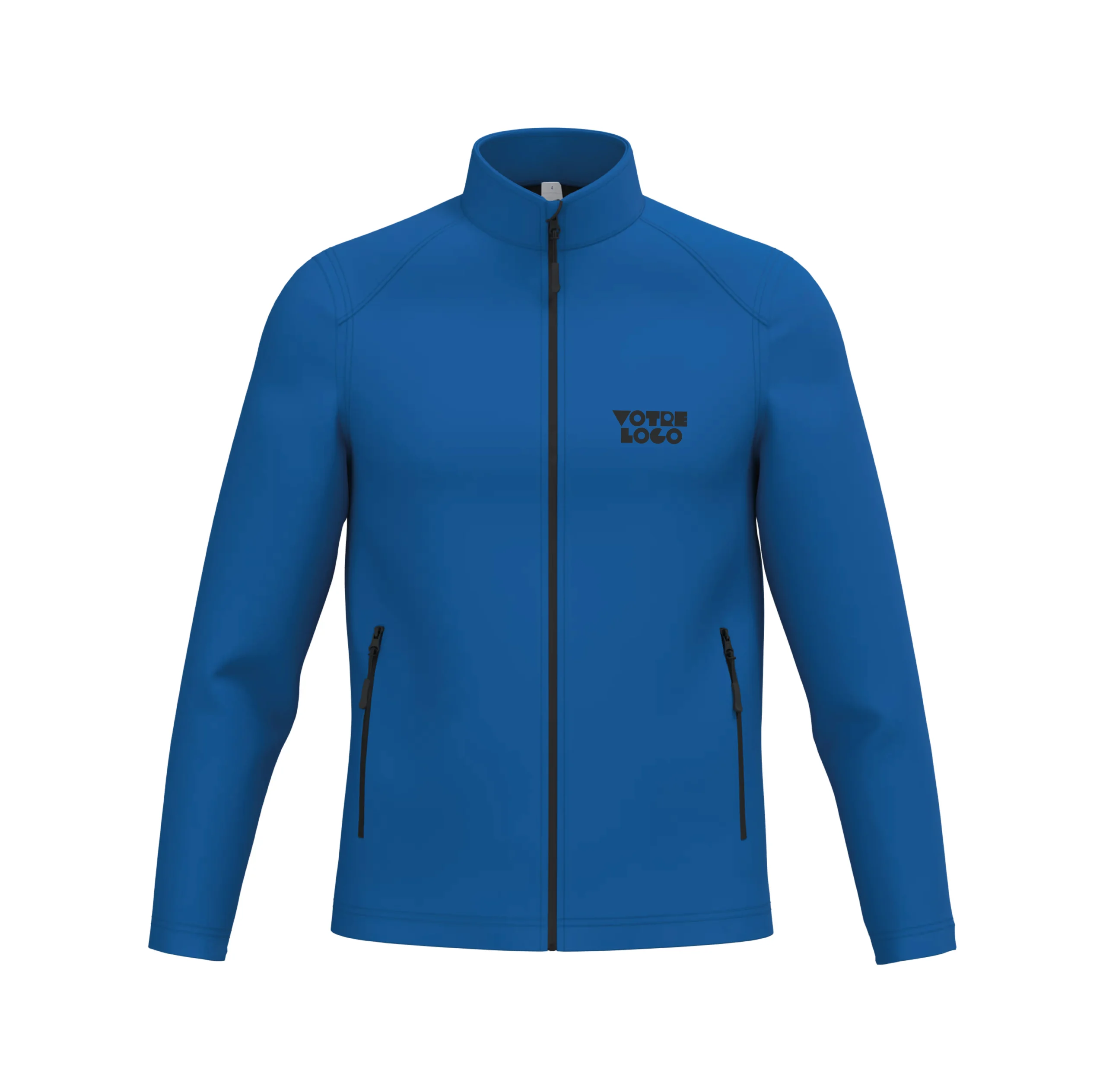 Veste-softshell-2-couches-bleu-royal-personnalisable Veste softshell 2 couches homme 280 g/m² personnalisable