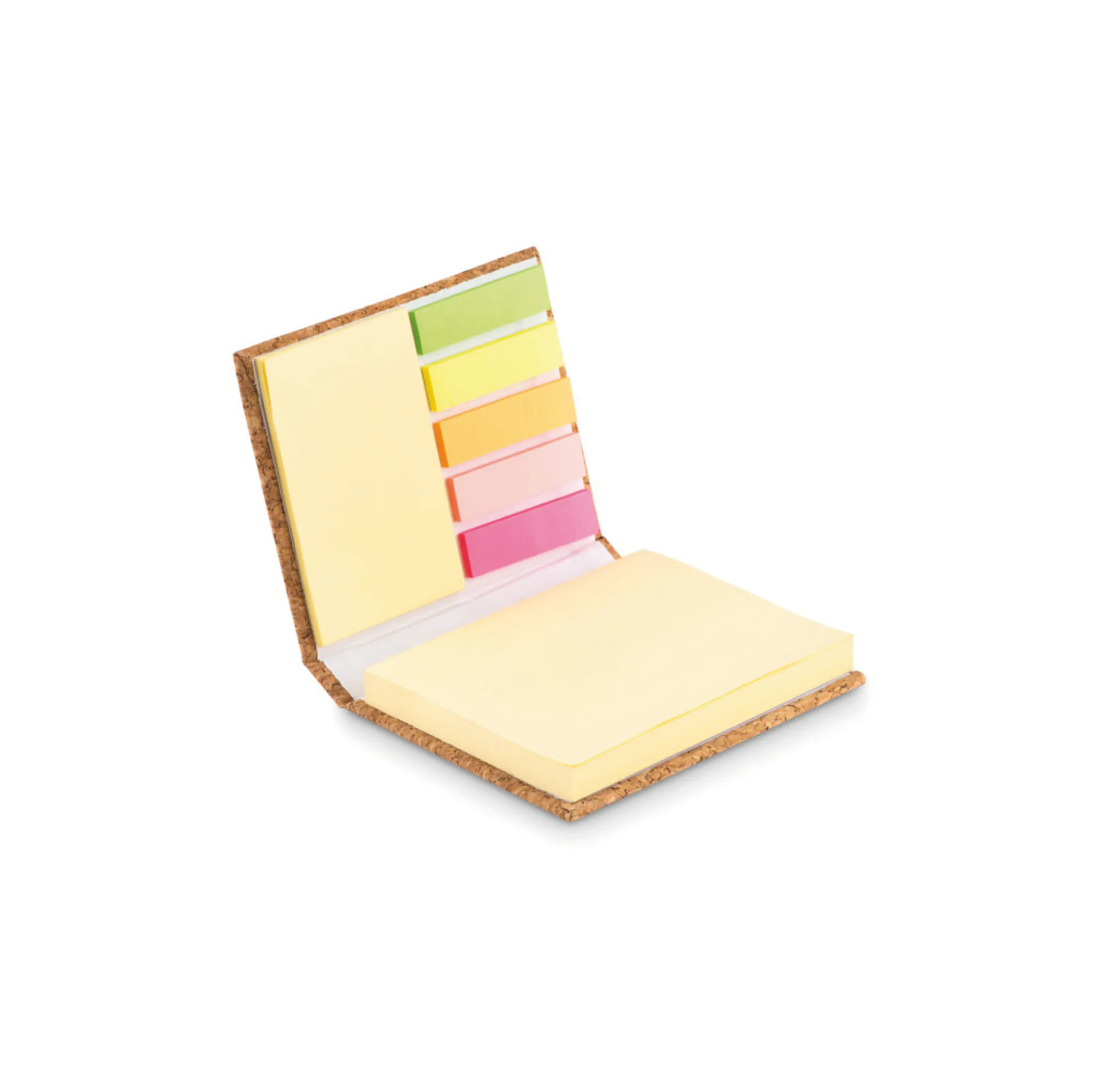 Bloc-notes adhésif 3 pièces avec couverture en liège rigide personnalisable
