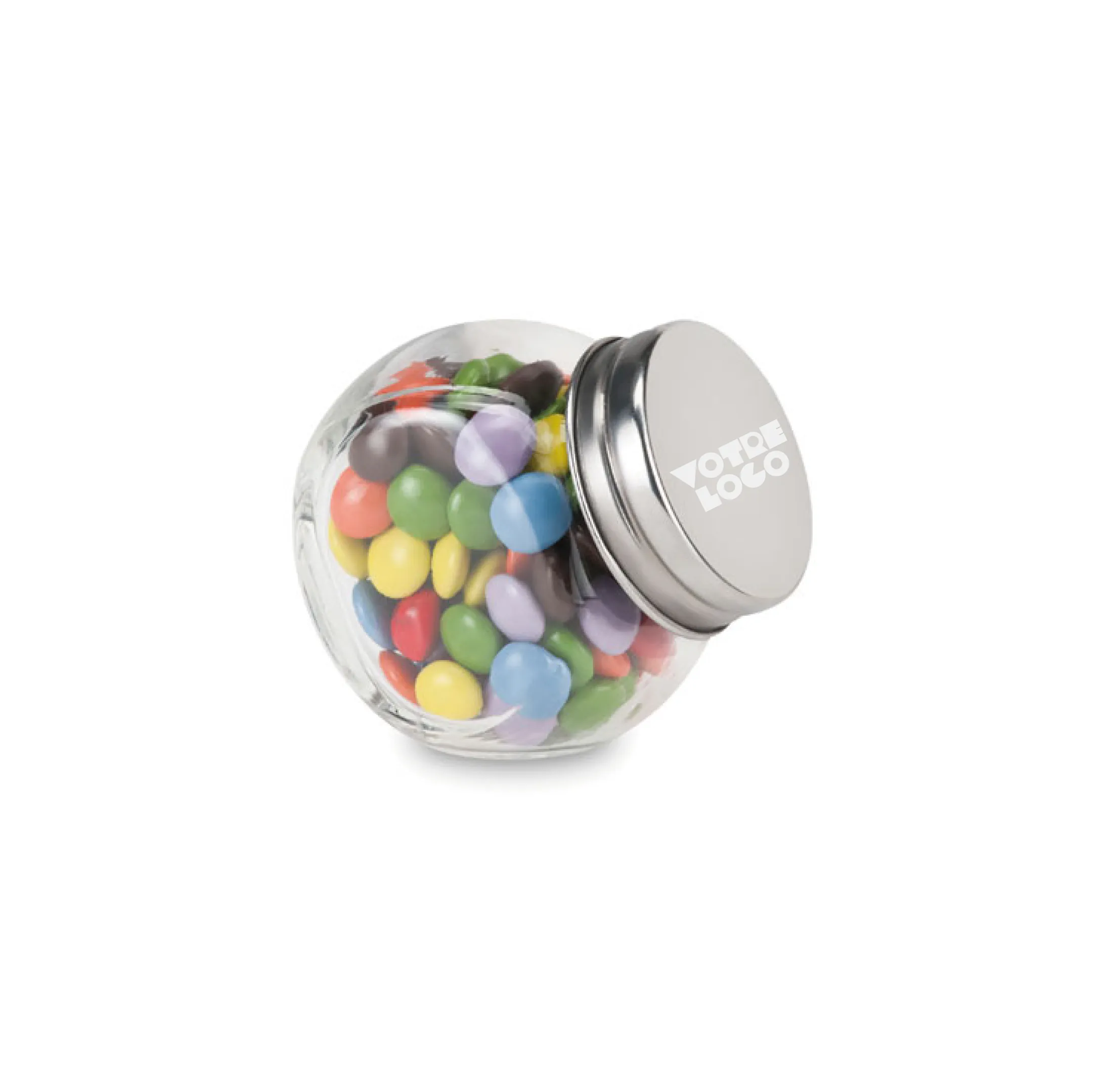 bocal-en-verre-de-40gr-chocolat-personnalisable.webp Bocal en verre contenant 40g de chocolat personnalisable