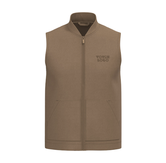 Veste sans manches sergé écoresponsable à col teddy unisexe 430 g/m² personnalisable