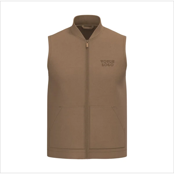 Veste sans manches sergé écoresponsable à col teddy unisexe 430 g/m² personnalisable