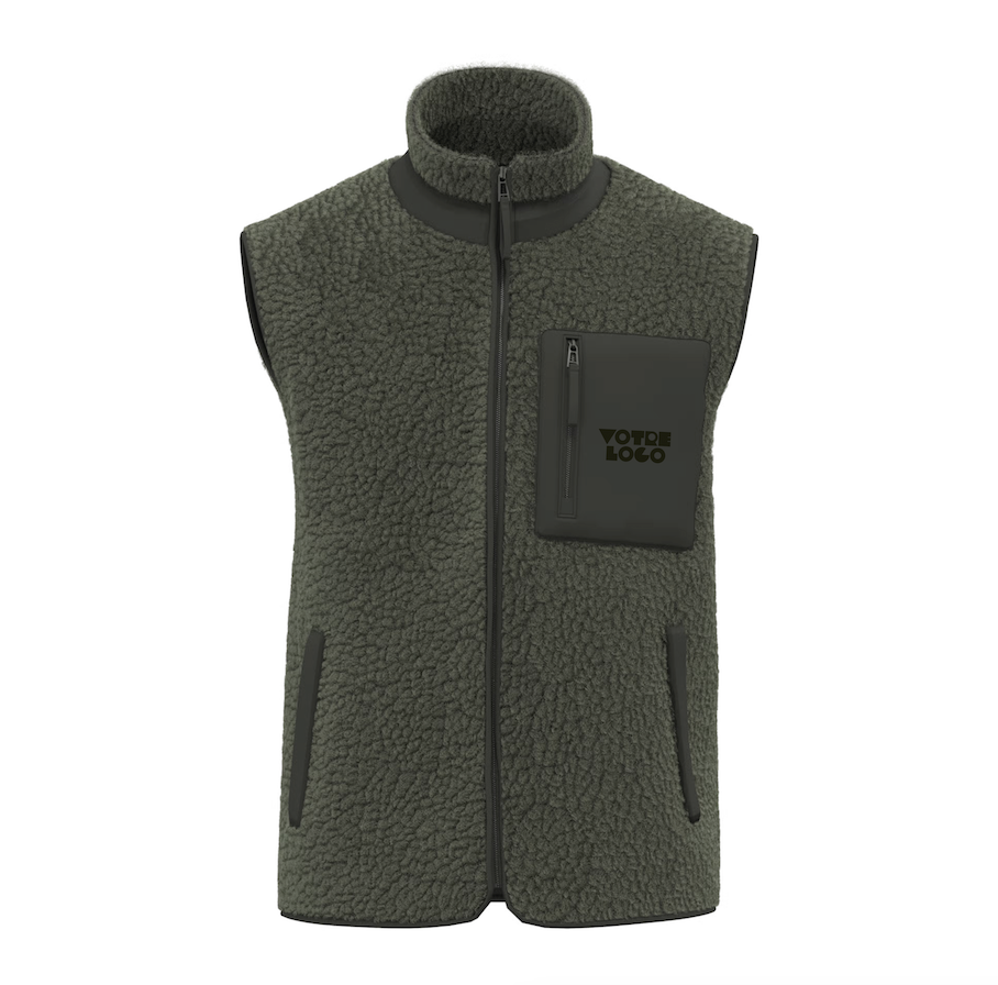 Veste sans manches écoresponsable sherpa unisexe 480 g/m² personnalisable