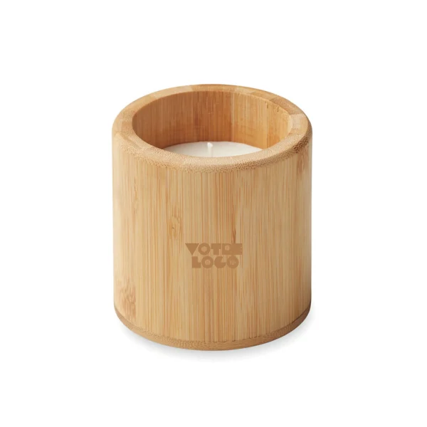 Bougie vanille en cire végétale personnalisable