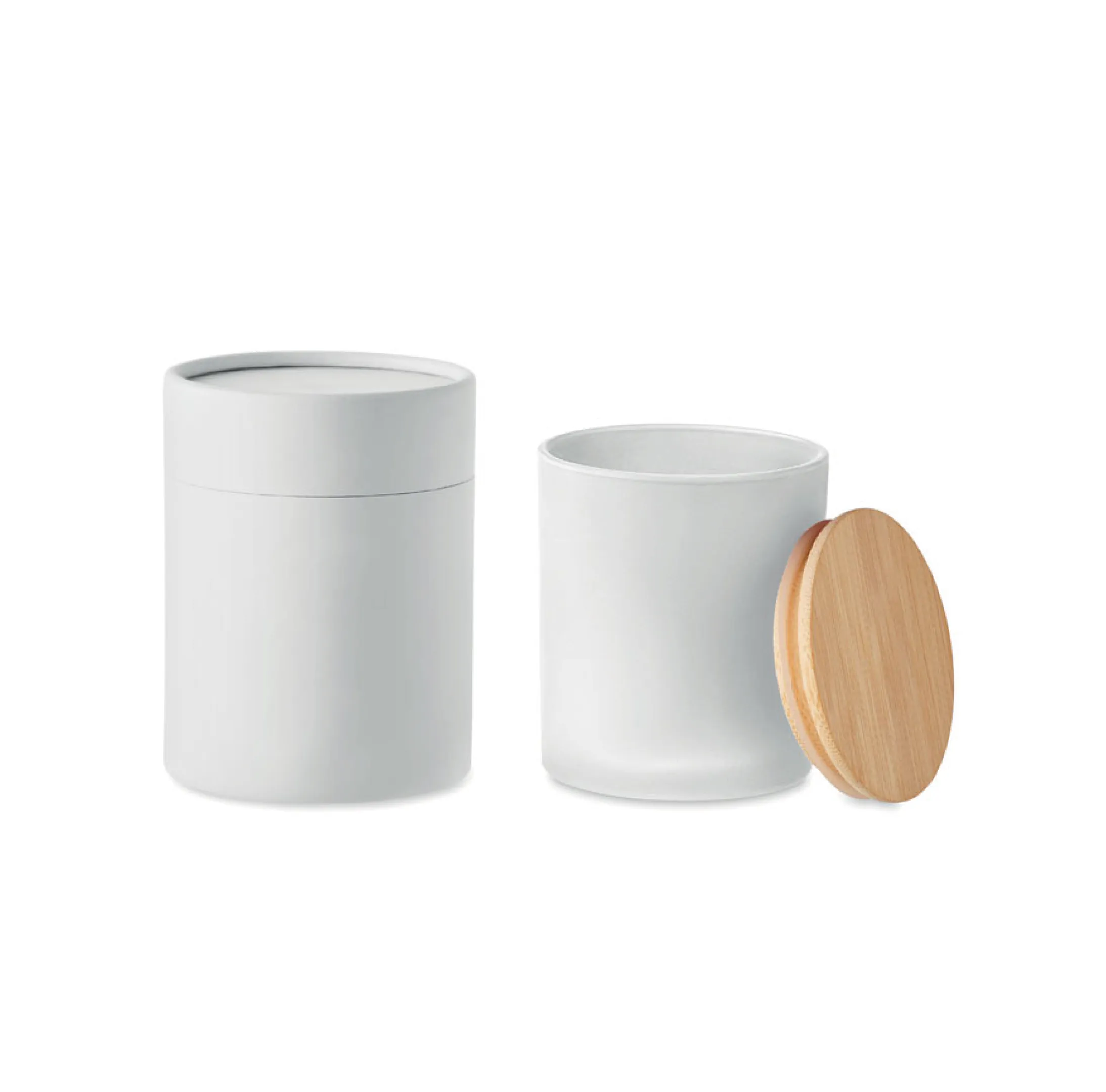 bougie-vegetale-vanille-blanche-bambou-personnalisable Bougie en cire végétale parfumée 280 gr personnalisable