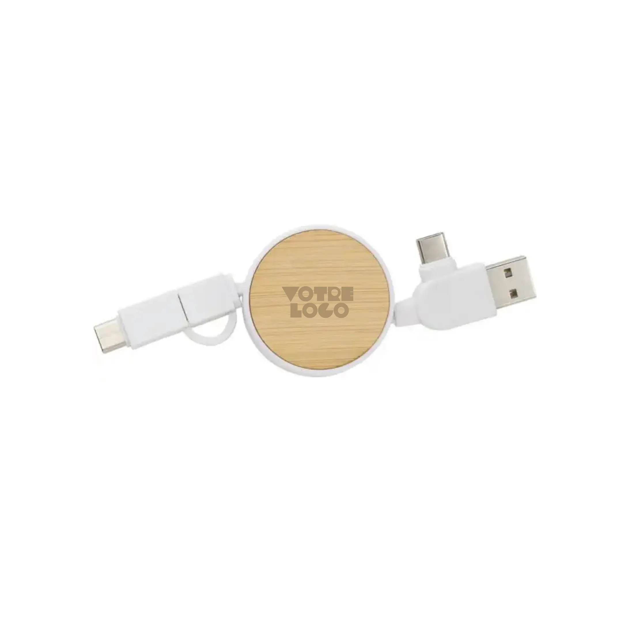 cable-charge-extensible-blanc-bambou-personnalisable Câble de charge extensible personnalisable