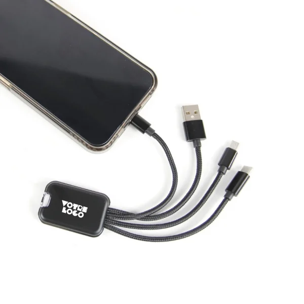 Câble USB 4-en-1 lumineux personnalisable express