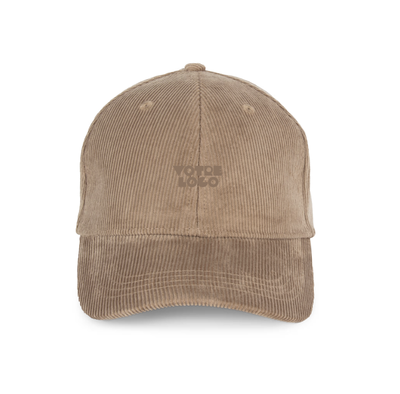 Casquette écoresponsable velours côtelé 310 g/m² personnalisable