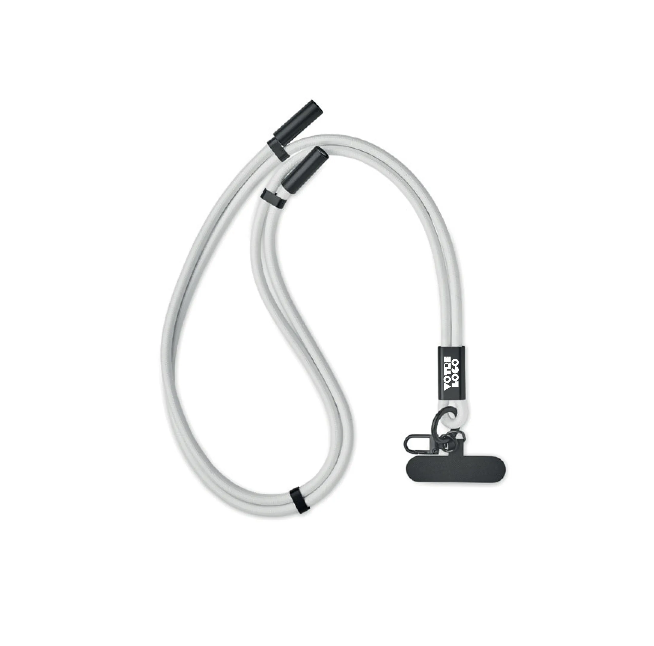 cordon-telephone-cable-charge-blanc-personnalisable Cordon de téléphone avec câble de charge et transfert personnalisable