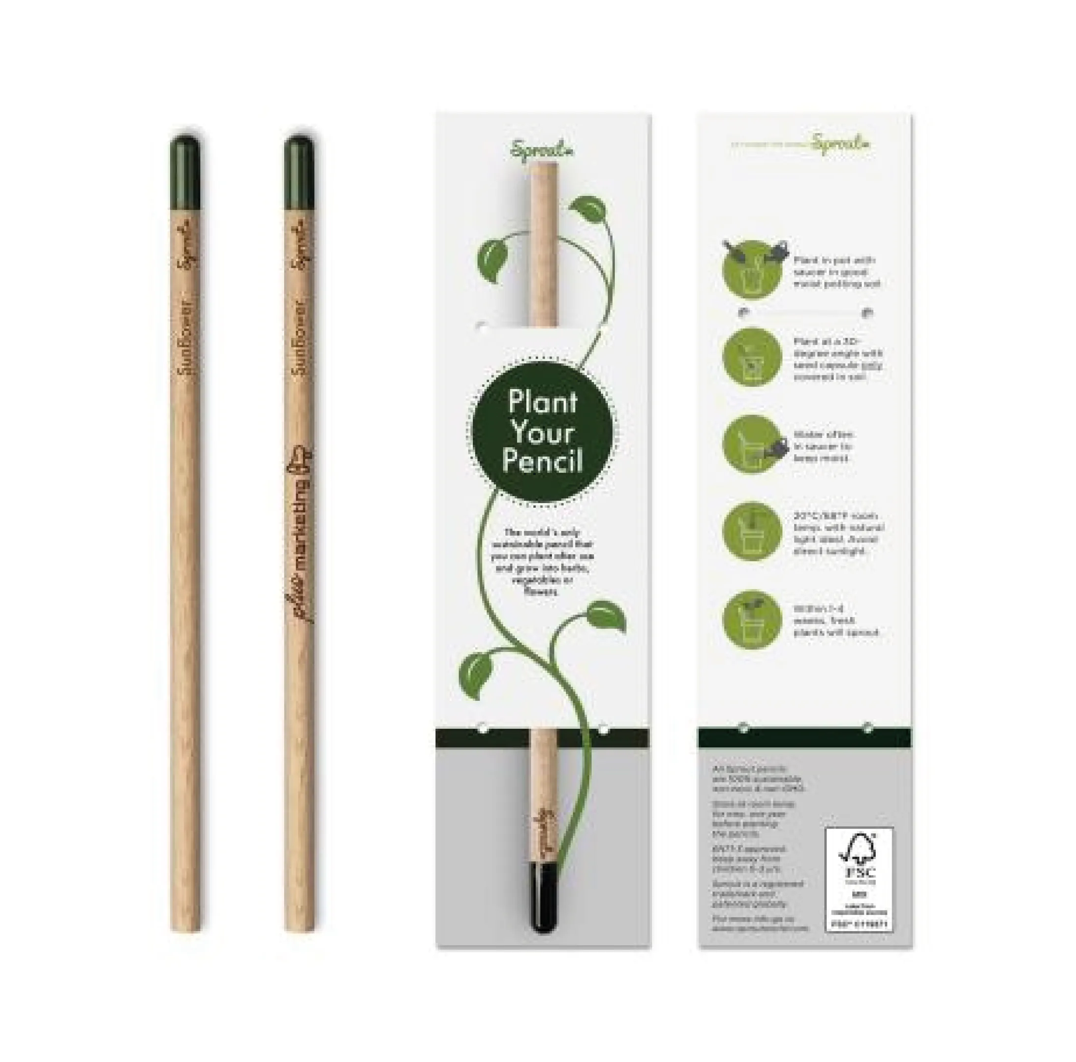 Crayon de papier personnalisable et plantable