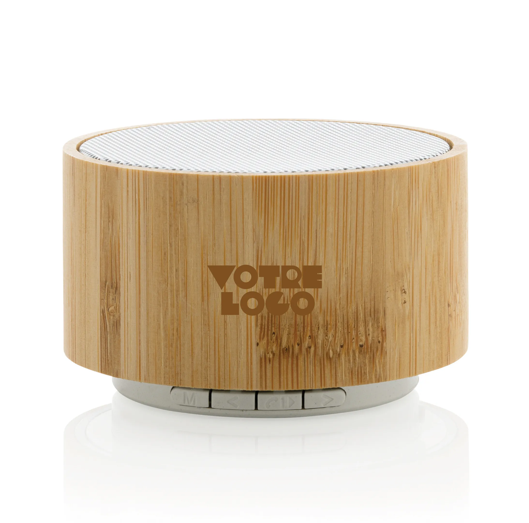 enceinte-3w-bambou-blanc-abs-personnalisable.webp Enceinte 3W en bambou et ABS RCS personnalisable