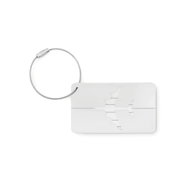 Etiquette à bagage avec décor avion personnalisable