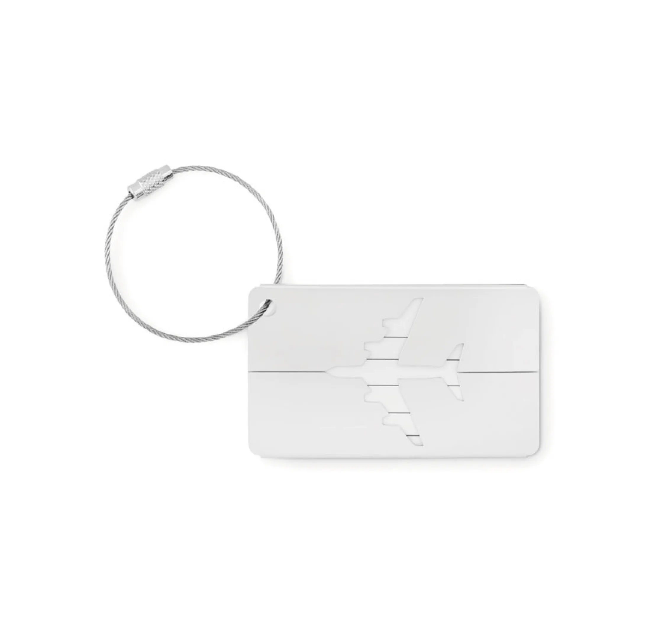 etiquette-bagage-forme-avion-blanc-personnalisable.webp Etiquette à bagage avec décor avion personnalisable