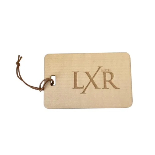 Étiquette bagage en bois Made in France personnalisable express