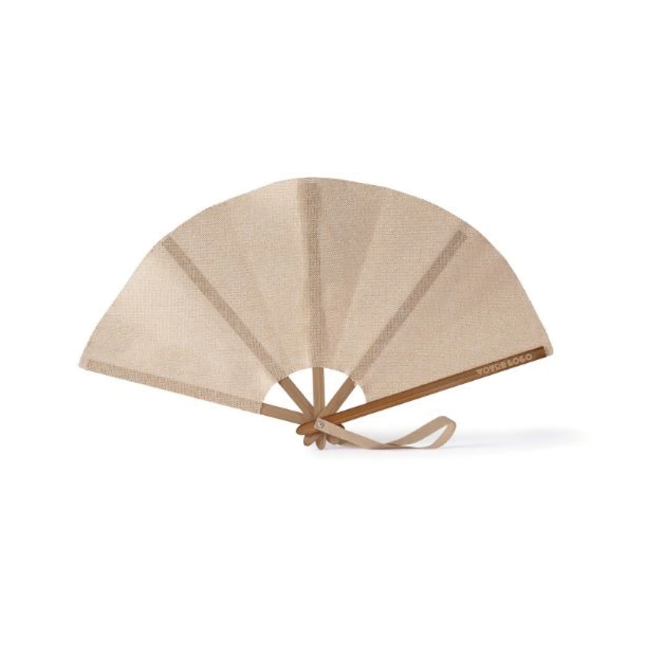 Éventail 23 cm en bois de bambou personnalisable