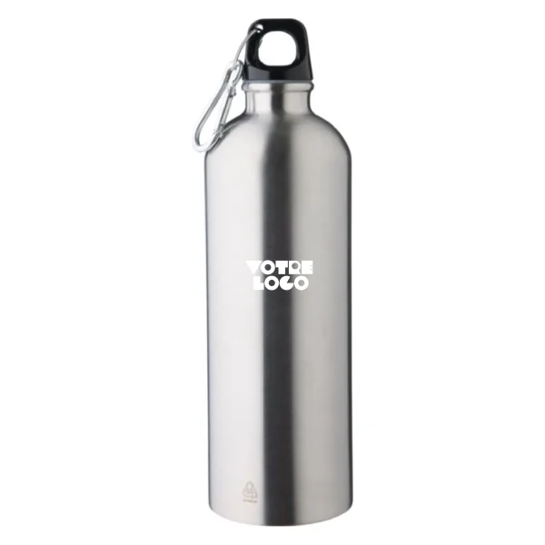 Gourde simple paroi de 750 ml en acier inoxydable recyclé personnalisable