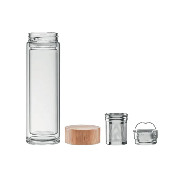 Gourde double paroi avec infuseur à thé 400ml personnalisable