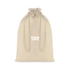 Grand sac cadeau en coton avec cordon de serrage naturel personnalisable