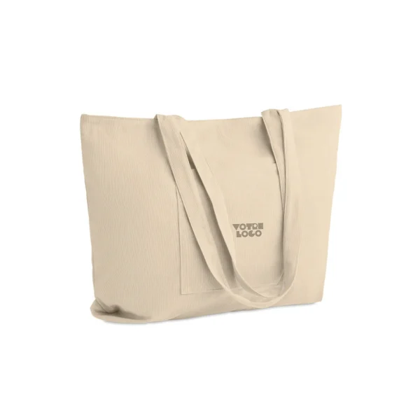 Grand sac shopping/de plage en velours 220 gr/m² personnalisable