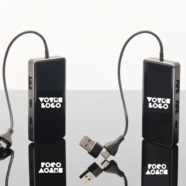 Hub lumineux USB / Type C personnalisable