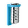 infuseur-the-acier-inoxydable-personnalisable-turquoise-cote Infuseur de thé en acier inoxydable personnalisable