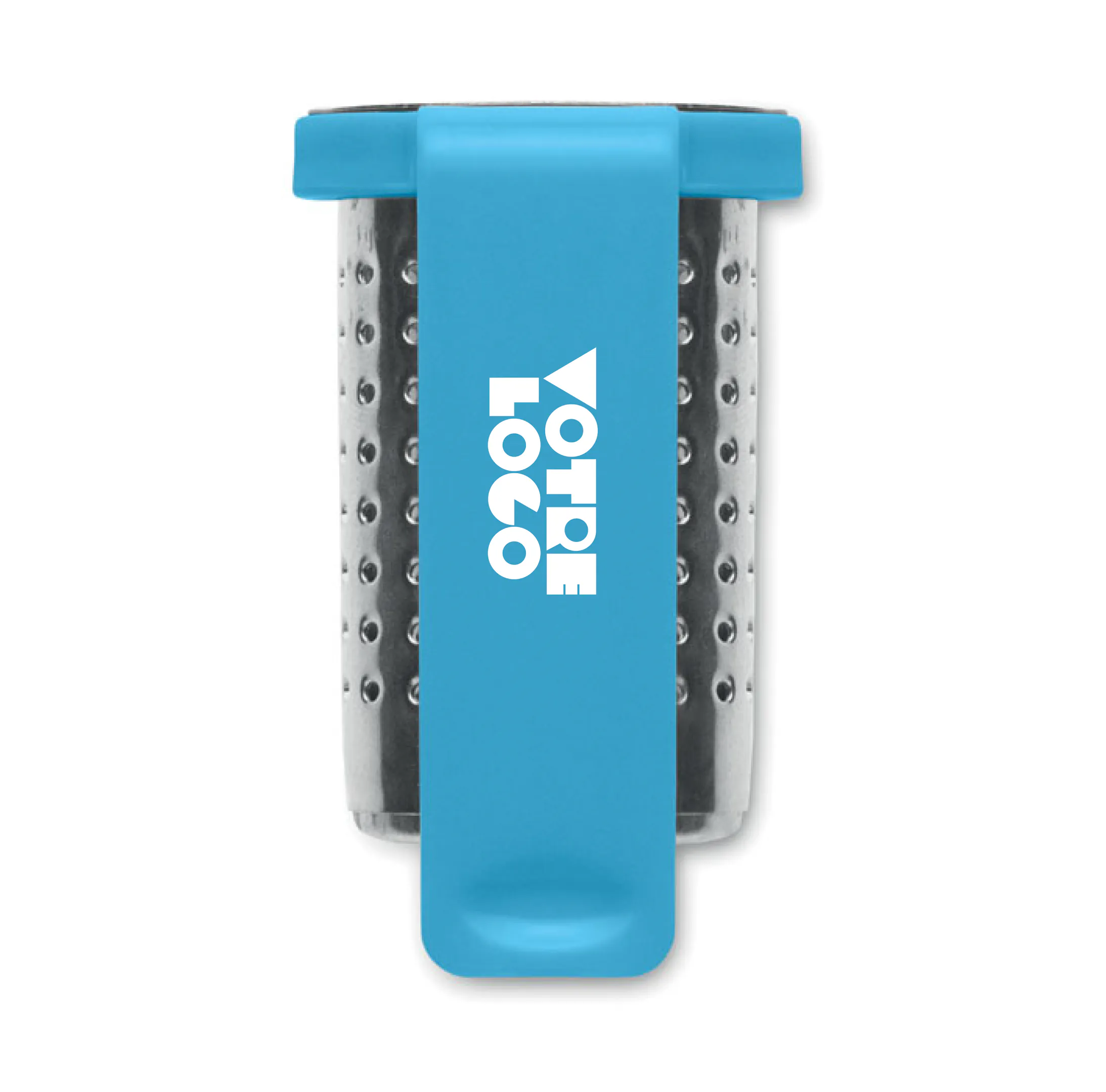 infuseur-the-acier-inoxydable-personnalisable-turquoise Infuseur de thé en acier inoxydable personnalisable