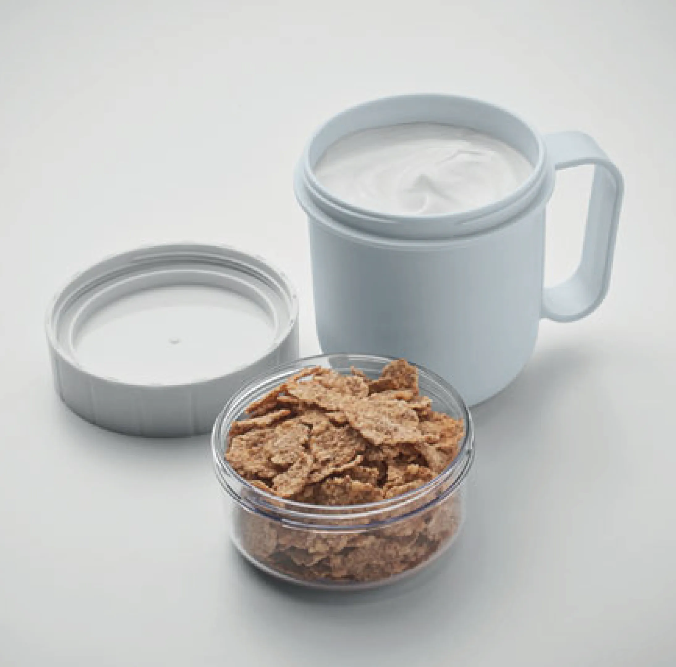 lunchbox-bleue-clair-petit-dejeuner-double-yaourt-cereales-personnalisable Lunch box petit-déjeuner personnalisable