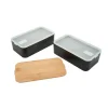 lunchbox-double-noir-couvercle-bambou-personnalisable Lunchbox personnalisable