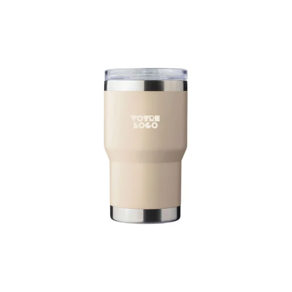 Mug nomade double paroi en acier inoxydable recyclé de 350 ml personnalisable