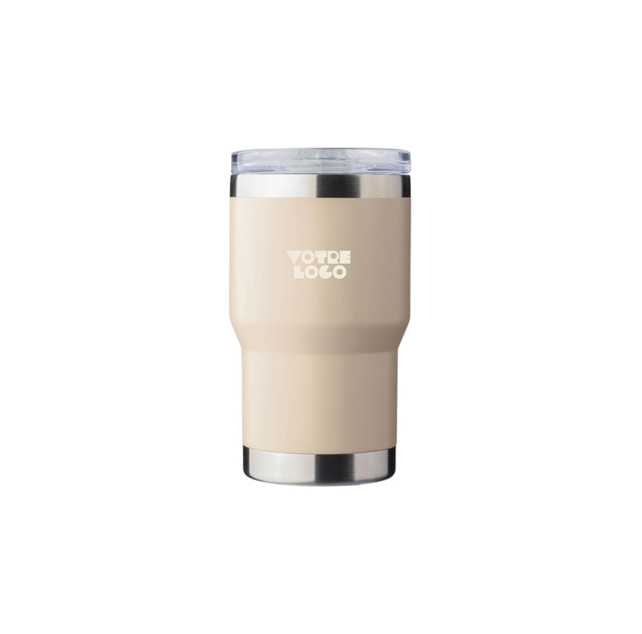 mug-nomade-double-paroi-beige-personnalisable.webp Mug nomade double paroi en acier inoxydable recyclé de 350 ml personnalisable