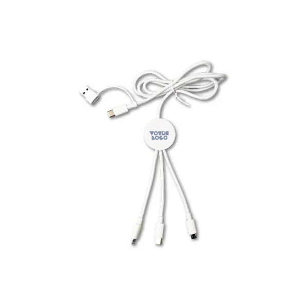 Multicâble 5-en-1 fast charge 20W Made in France personnalisable