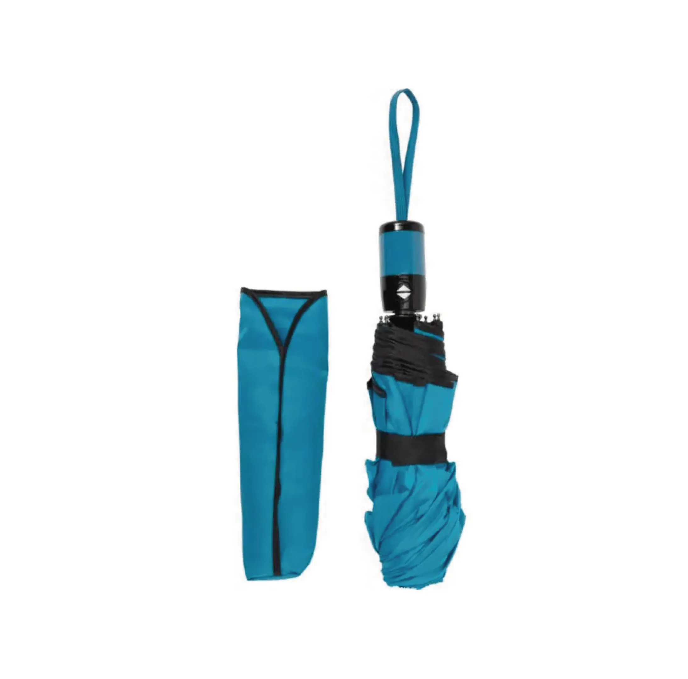 parapluie-housse-pliable-bleu-clair-personnalisable Parapluie pliable personnalisable