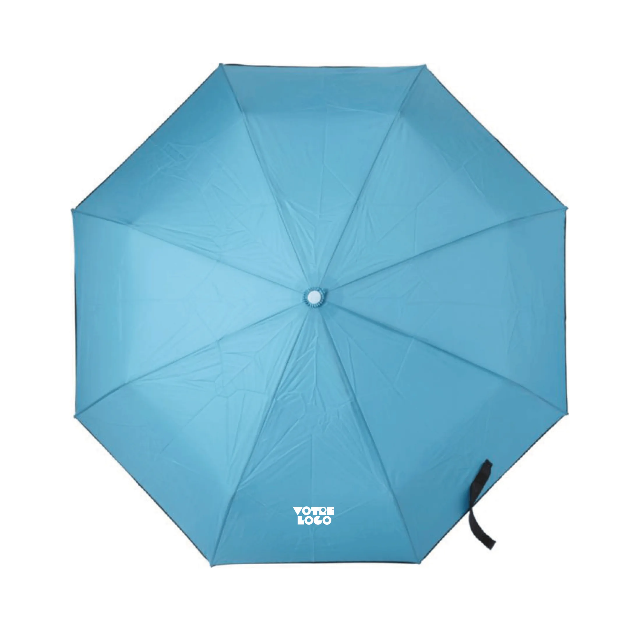 parapluie-pliable-bleu-clair-personnalisable Parapluie pliable personnalisable