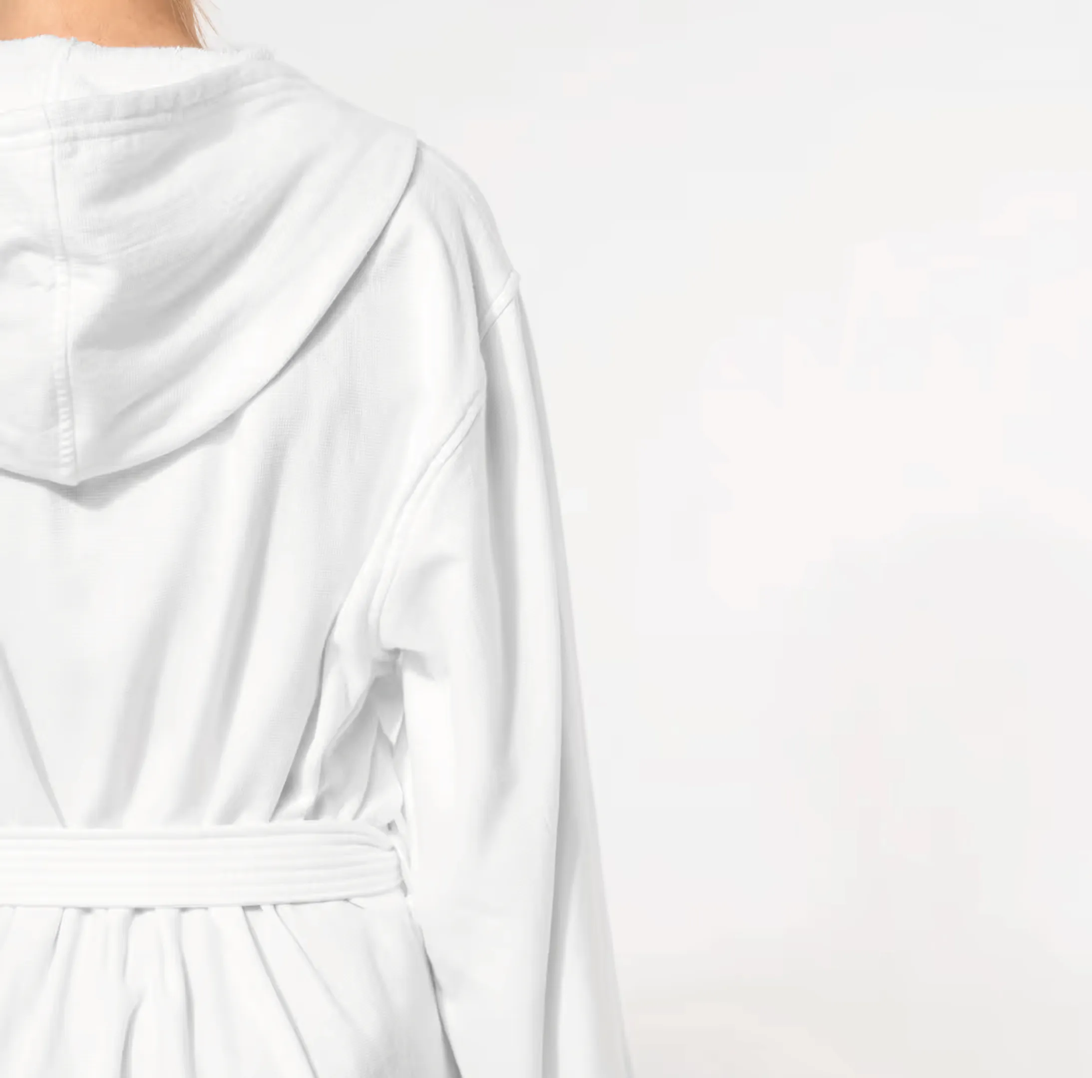 peignoir-blanc-personnalisable Peignoir à capuche Bio 270 g/m² personnalisable