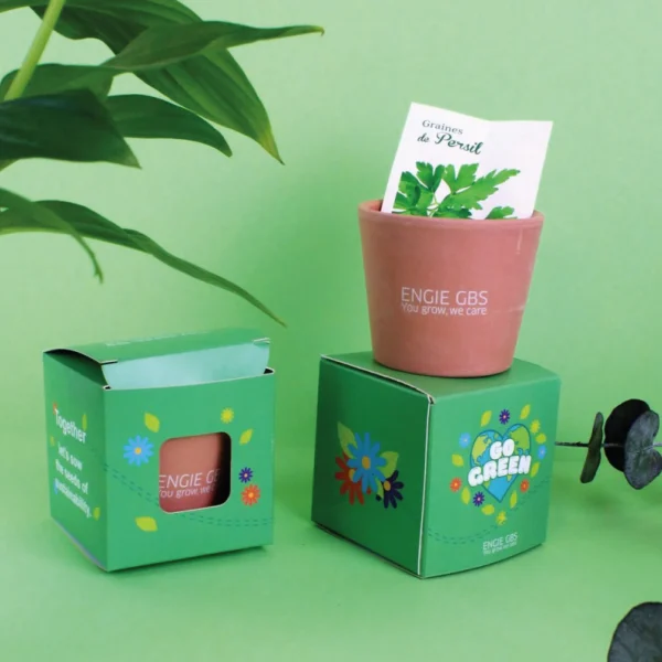 Cube plantation Ø7cm personnalisable