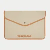 pochette-ordinateur-16-pouces-toile-beige-personnalisable Pochette ordinateur 16" en toile recyclée GRS personnalisable