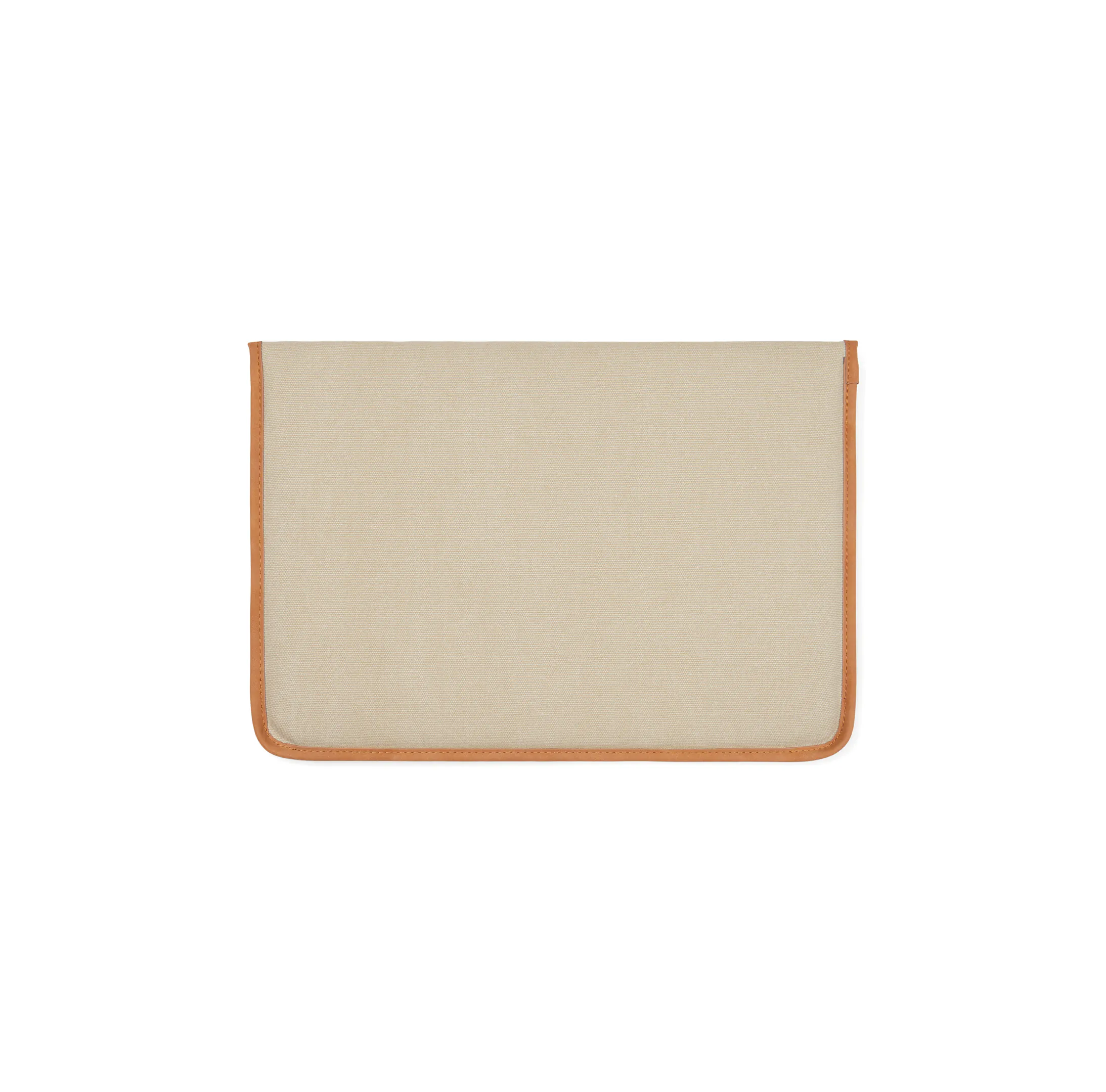 pochette-ordinateur-toile-beige-personnalisable Pochette ordinateur 16" en toile recyclée GRS personnalisable