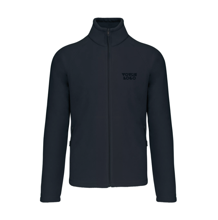 Veste micropolaire zippée manches raglan homme 350 g/m² personnalisable