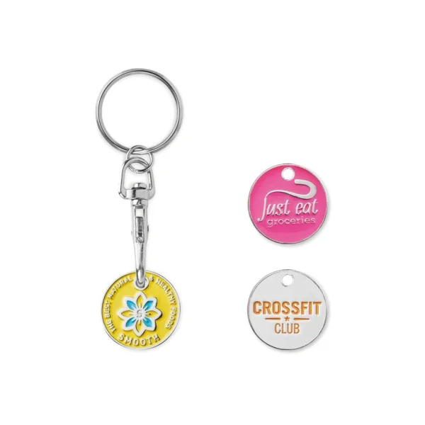 Porte-clés avec jeton de chariot personnalisable