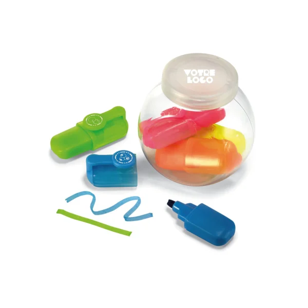 Pot de 5 surligneurs personnalisable