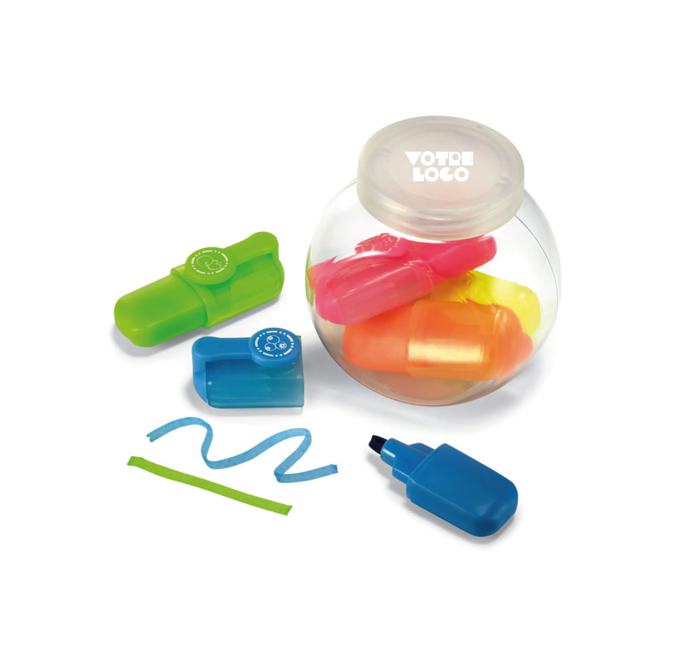 Pot de 5 surligneurs personnalisable