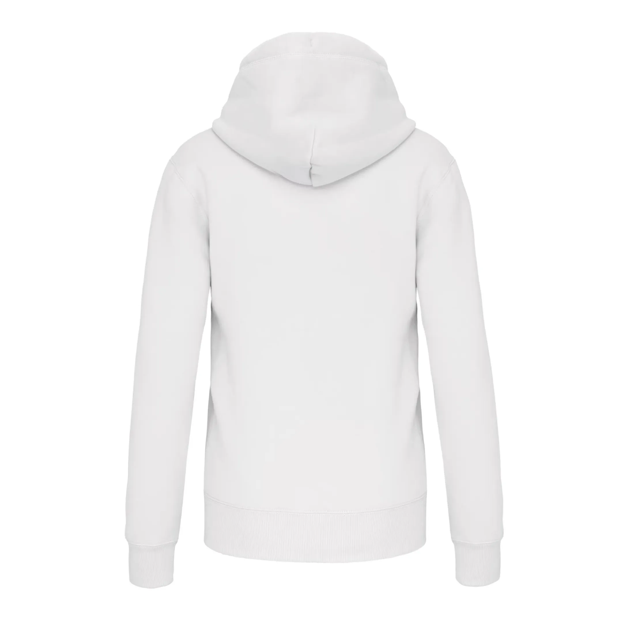 r0002-blanc-dos Sweat shirt capuche unisexe 360 g/m² personnalisable